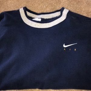 Very Rare! Vintage Nike Air Sweat Shirt Navy Blue
